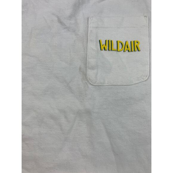 Left Field Woman Medium Sportswear Wild Air Crop Top Shirt White Pocket Tee - Picture 4 of 10